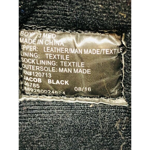 Totes Snow Winter Boots Rain Boys 3 M Jacob Black Suede Slip On Hook Loop - Picture 10 of 10